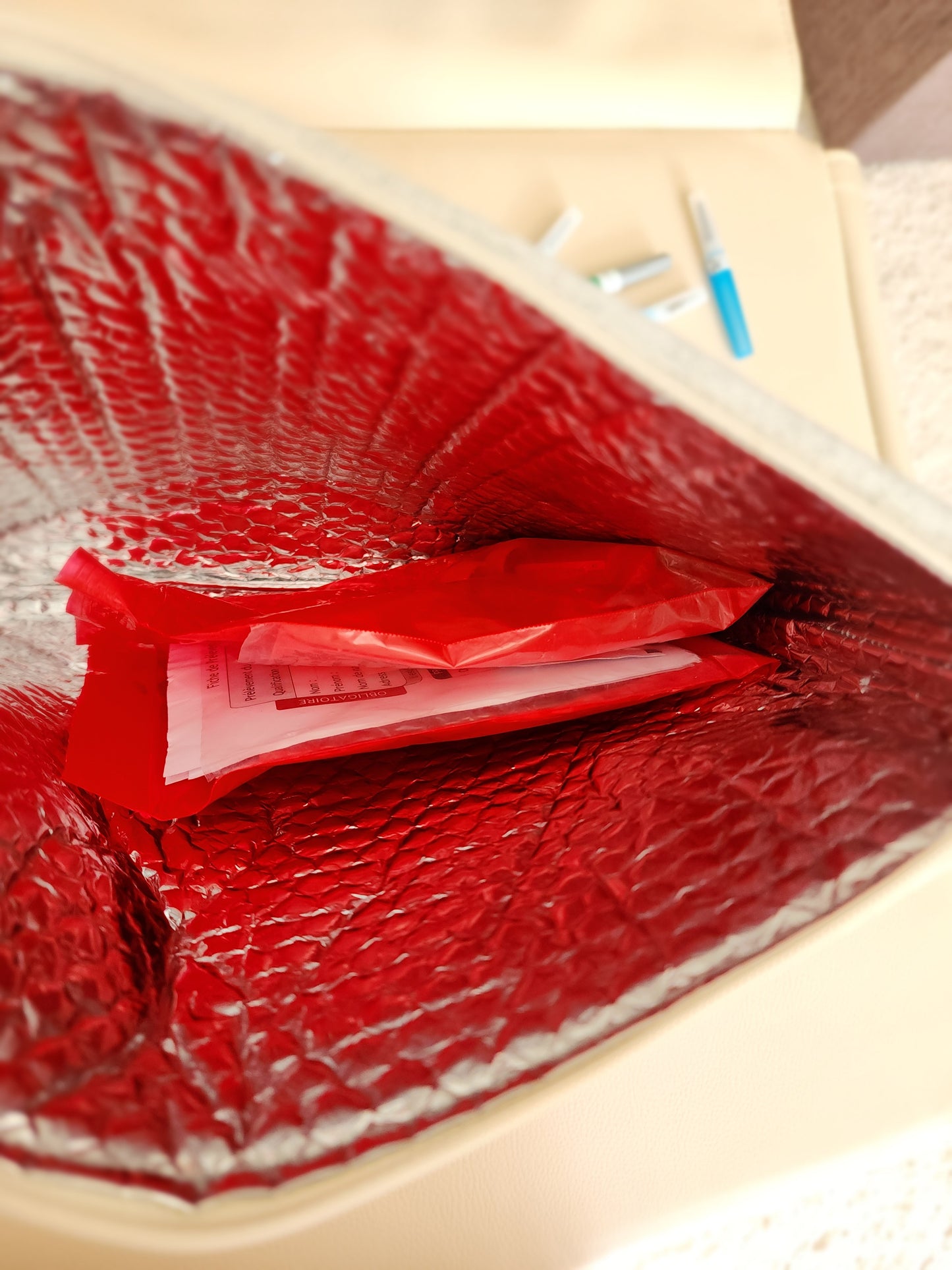 Pochette isotherme Bilan sanguin